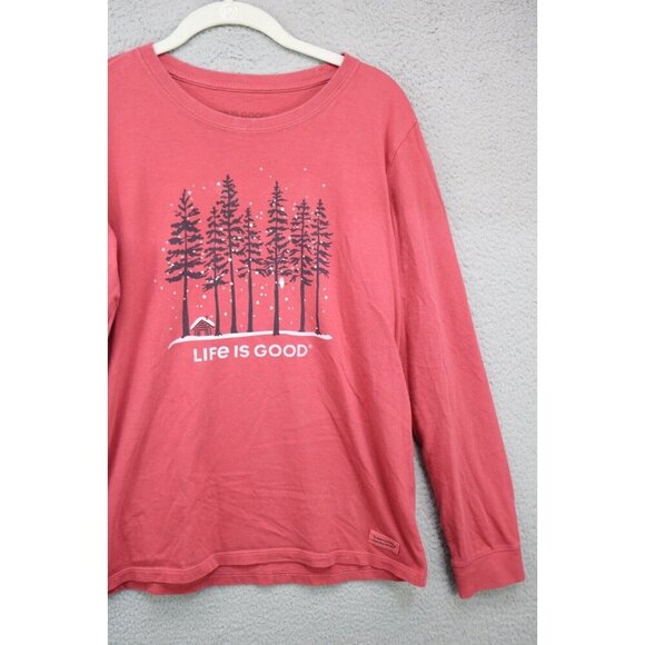 Life is Good Crusher Long Sleeve Tee-Size Medium-Winter-Snow - Picture 2 of 11